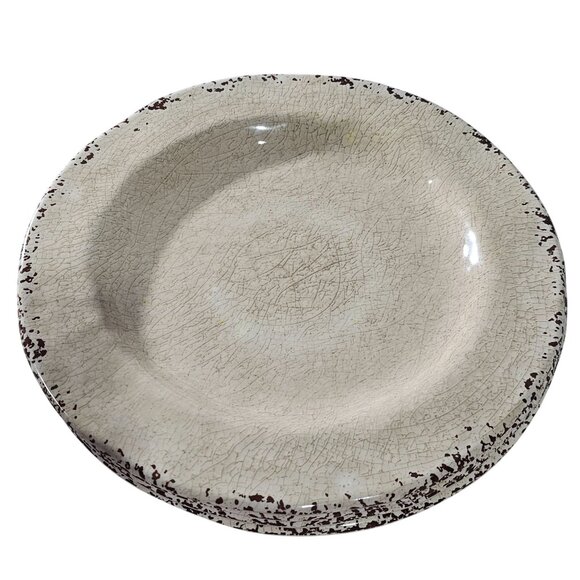 4 Pier 1 Carmelo Melamine Salad Lunch Plates 9" Sand rustic crackle unbreakable - Picture 9 of 10